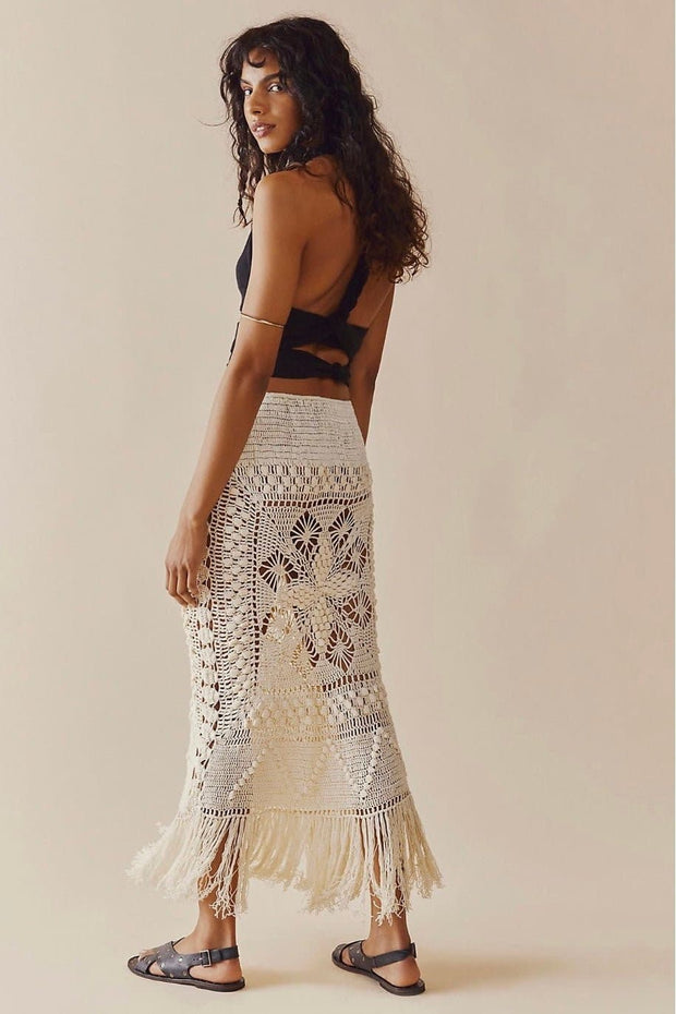 ANNABELLE CROCHET SKIRT - sustainably made MOMO NEW YORK sustainable clothing, resort2023 slow fashion