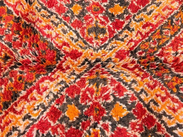 Beautiful Vintage moroccan rug from Beni mguild, berber handmade area rug - sustainably made MOMO NEW YORK sustainable clothing, rug slow fashion