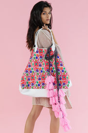 BOHO CHIC EMBROIDERED BAG LARA X FREE PEOPLE - sustainably made MOMO NEW YORK sustainable clothing, free people slow fashion