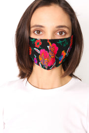 CHIFFON SILK EMBROIDERED FACE MASK LATA - sustainably made MOMO NEW YORK sustainable clothing, offerfm slow fashion