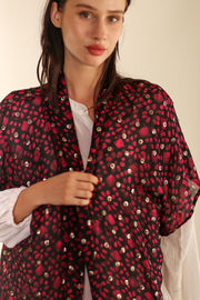 CHIFFON SILK KIMONO DENIA - sustainably made MOMO NEW YORK sustainable clothing, slow fashion