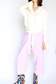 CORDUROY FISHERMAN PANTS TROUSERS - sustainably made MOMO NEW YORK sustainable clothing, offer slow fashion