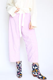 CORDUROY FISHERMAN PANTS TROUSERS - sustainably made MOMO NEW YORK sustainable clothing, offer slow fashion