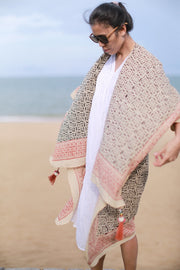 COTTON BLOCK PRINT CARDIGAN ANIKA - sustainably made MOMO NEW YORK sustainable clothing, kaftan slow fashion