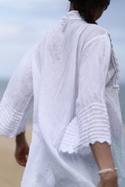 COTTON CROCET DETAIL TOP MIKA - sustainably made MOMO NEW YORK sustainable clothing, offer60 slow fashion