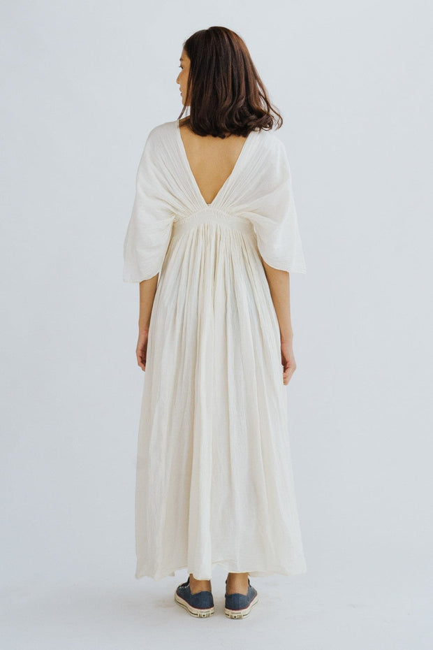 COTTON KAFTAN DRESS JUDD - sustainably made MOMO NEW YORK sustainable clothing, dress slow fashion