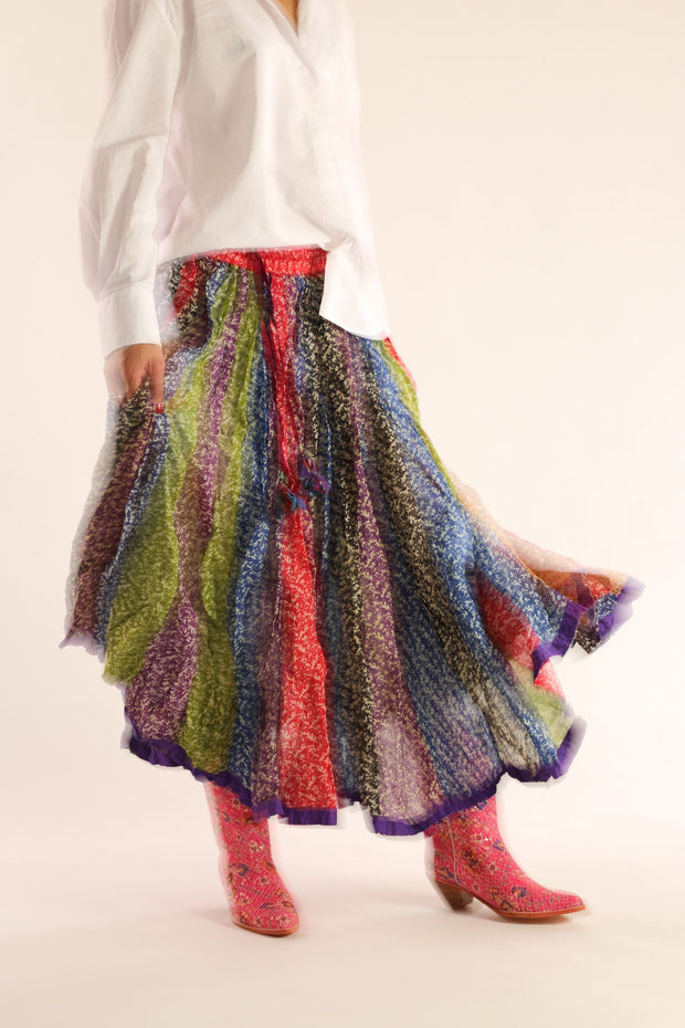 COTTON SKIRT QUINA - sustainably made MOMO NEW YORK sustainable clothing, skirt slow fashion