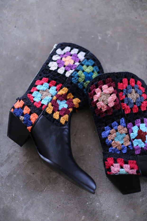 CROCHET BOOTS SYMILONE - sustainably made MOMO NEW YORK sustainable clothing, boots slow fashion