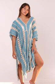 CROCHET KAFTAN SUNKISSED X FREE PEOPLE - sustainably made MOMO NEW YORK sustainable clothing, dress slow fashion