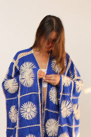 CROCHET KIMONO MAIGRET - sustainably made MOMO NEW YORK sustainable clothing, resort2023 slow fashion