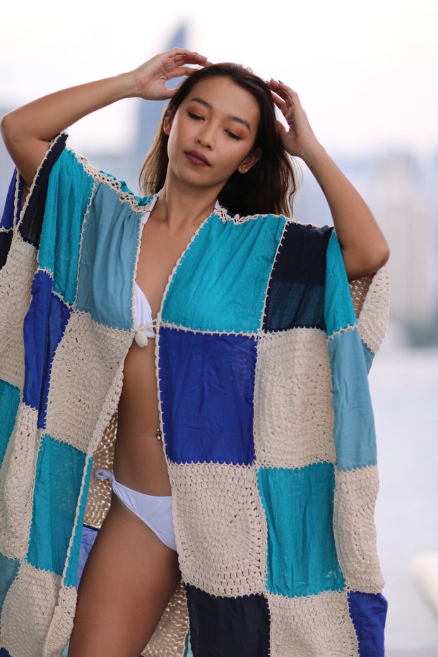 CROCHET KIMONO SUNNY - sustainably made MOMO NEW YORK sustainable clothing, Kimono slow fashion