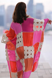 CROCHET KIMONO SUNNY - sustainably made MOMO NEW YORK sustainable clothing, Kimono slow fashion