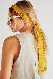 CROCHET TRUE LOVE HEADBAND - sustainably made MOMO NEW YORK sustainable clothing, crochet slow fashion