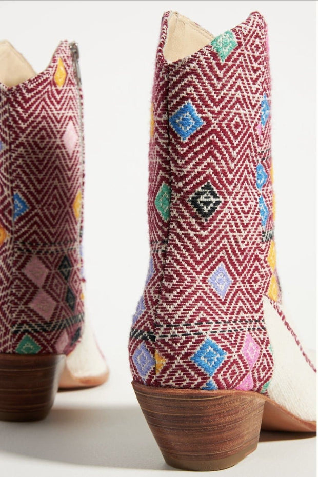 DIAMOND EMBROIDERED WESTERN BOOTS X ANTHROPOLOGIE - sustainably made MOMO NEW YORK sustainable clothing, boots slow fashion