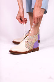 EMBROIDERED ANKLE SHOE JULIA - sustainably made MOMO NEW YORK sustainable clothing, slow fashion