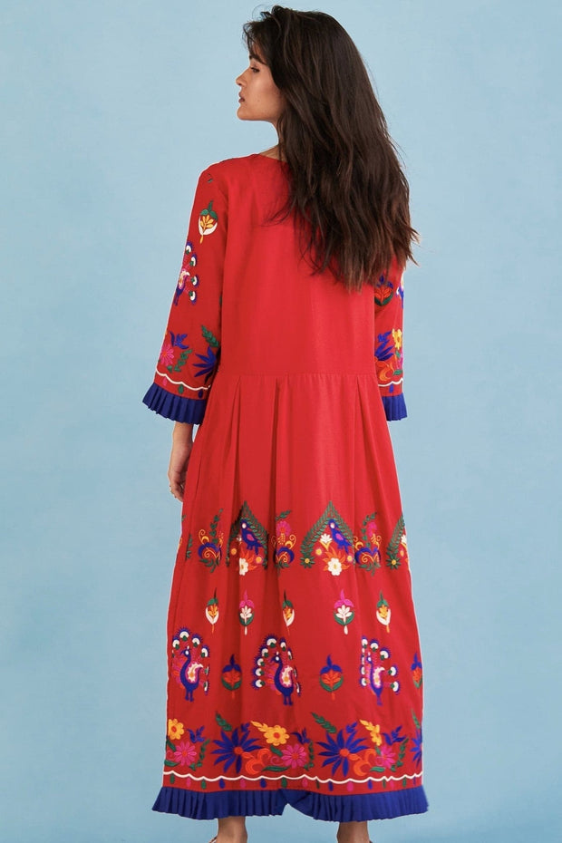 EMBROIDERED DRESS NELI - sustainably made MOMO NEW YORK sustainable clothing, dress slow fashion