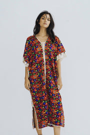 EMBROIDERED KAFTAN IDA - sustainably made MOMO NEW YORK sustainable clothing, kaftan slow fashion