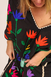 EMBROIDERED KAFTAN LOREYS - sustainably made MOMO NEW YORK sustainable clothing, kaftan slow fashion