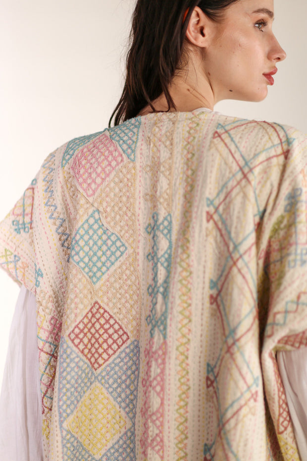 EMBROIDERED KIMONO ANISCHKA - sustainably made MOMO NEW YORK sustainable clothing, slow fashion