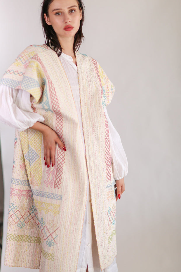 EMBROIDERED KIMONO ANISCHKA - sustainably made MOMO NEW YORK sustainable clothing, slow fashion