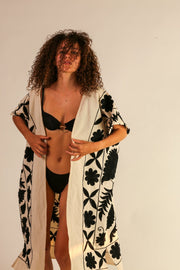 EMBROIDERED KIMONO LUNA - sustainably made MOMO NEW YORK sustainable clothing, Kimono slow fashion