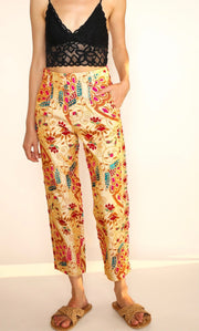 EMBROIDERED PANTS FARRAH - sustainably made MOMO NEW YORK sustainable clothing, pants slow fashion