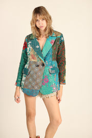 EMBROIDERED PATCHWORK JACKET PENNY - sustainably made MOMO NEW YORK sustainable clothing, Jacket slow fashion