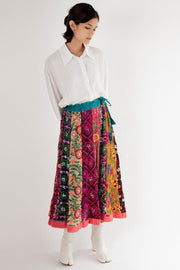 EMBROIDERED SKIRT LOUISE - sustainably made MOMO NEW YORK sustainable clothing, offer slow fashion