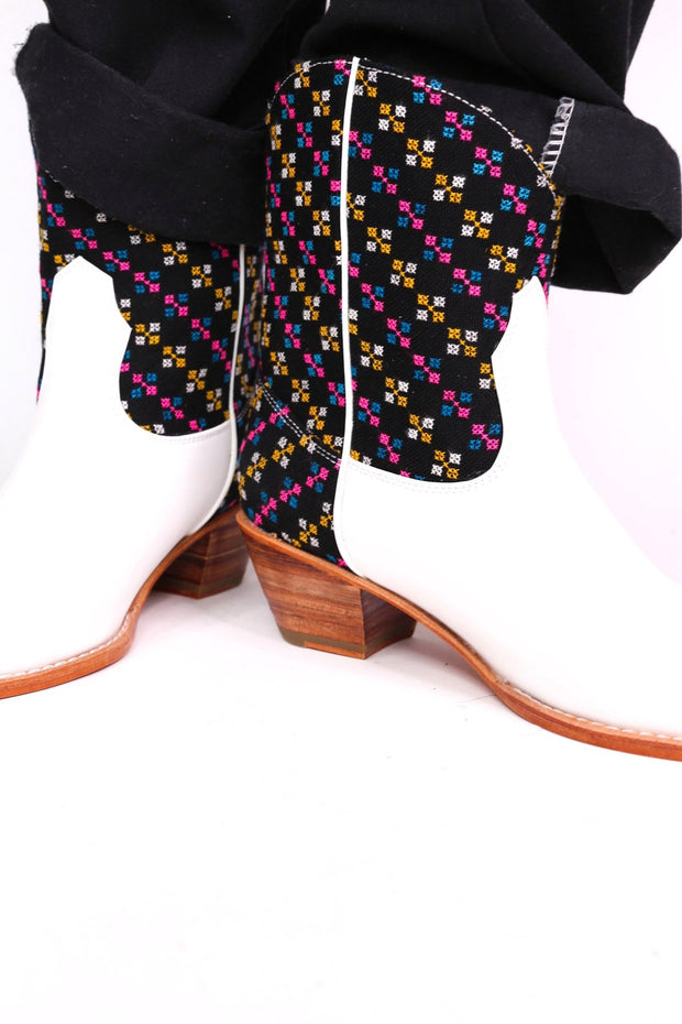 EMBROIDERED WESTERN BOOTS FRANIA - sustainably made MOMO NEW YORK sustainable clothing, boots slow fashion