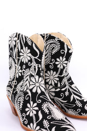 SHORT EMBROIDERED BOOTS LERA - sustainably made MOMO NEW YORK sustainable clothing, resortsamplesale922 slow fashion