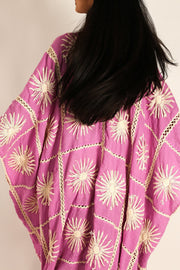 FLORA CROCHET KIMONO - sustainably made MOMO NEW YORK sustainable clothing, crochet slow fashion