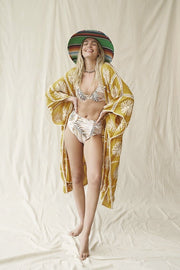 FLORA HAND CROCHET KIMONO - sustainably made MOMO NEW YORK sustainable clothing, crochet slow fashion