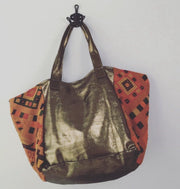 GOLD / TRIBAL BAG MICHA - sustainably made MOMO NEW YORK sustainable clothing, samplesale1022 slow fashion