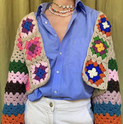 HAND CROCHET CARDIGAN ULLA - sustainably made MOMO NEW YORK sustainable clothing, crochet slow fashion