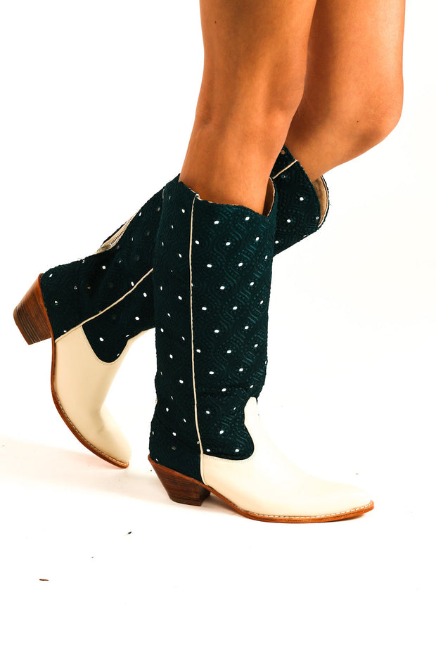 HIGH WESTERN BOOTS BEATRICE - sustainably made MOMO NEW YORK sustainable clothing, boots slow fashion