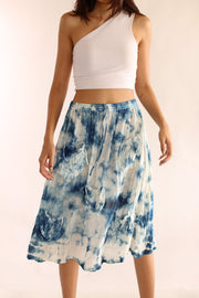 INDIGO DYE SKIRT LORIS - sustainably made MOMO NEW YORK sustainable clothing, skirt slow fashion