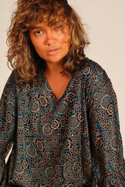 KAFTAN DRESS MANOUSCKA - sustainably made MOMO NEW YORK sustainable clothing, dress slow fashion