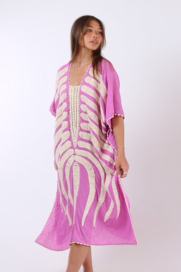 KAFTAN DRESS MARIE CLAIRE - sustainably made MOMO NEW YORK sustainable clothing, kaftan slow fashion