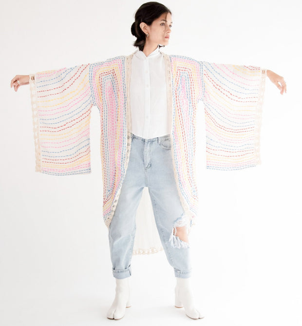 Kaftan Kimono Bila - sustainably made MOMO NEW YORK sustainable clothing, Boho Chic slow fashion