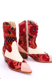 LEATHER PATCHWORK PATCH BOOTS ZAHRA - sustainably made MOMO NEW YORK sustainable clothing, boots slow fashion