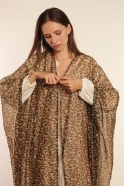 LEOPARD CHEETAH QUEEN ANIMLA PRINT KIMONO - sustainably made MOMO NEW YORK sustainable clothing, kimono slow fashion