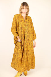 LONG COTTON DRESS ALBERTINE - sustainably made MOMO NEW YORK sustainable clothing, dress slow fashion