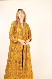 LONG COTTON DRESS ALBERTINE - sustainably made MOMO NEW YORK sustainable clothing, dress slow fashion