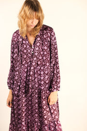 LONG SLEEVE DRESS LAURINE - sustainably made MOMO NEW YORK sustainable clothing, fall22 slow fashion