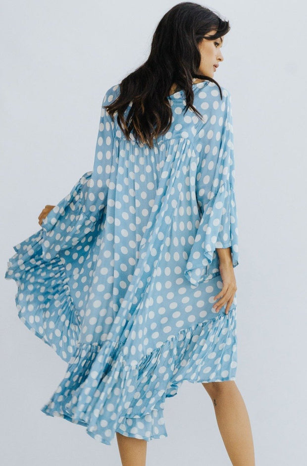 MODAL SILK KAFTAN DRESS SUNNI - sustainably made MOMO NEW YORK sustainable clothing, Boho Chic slow fashion