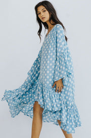 MODAL SILK KAFTAN DRESS SUNNI - sustainably made MOMO NEW YORK sustainable clothing, Boho Chic slow fashion