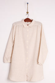 Organic Cotton / Linen Shirt Dress Mimi - sustainably made MOMO NEW YORK sustainable clothing, kaftan slow fashion