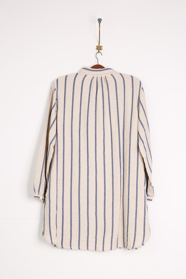 Organic Cotton / Linen Shirt Dress Mimi - sustainably made MOMO NEW YORK sustainable clothing, kaftan slow fashion