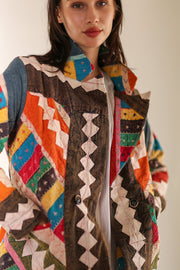 PATCHWORK JACKET SAIDA - sustainably made MOMO NEW YORK sustainable clothing, slow fashion