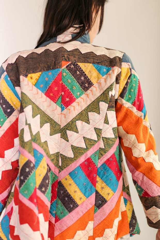 PATCHWORK JACKET SAIDA - sustainably made MOMO NEW YORK sustainable clothing, slow fashion